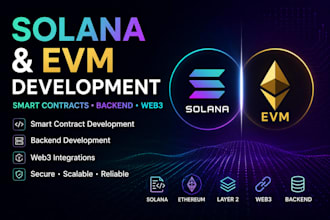 build solana, evm blockchain apps and backend infrastructure