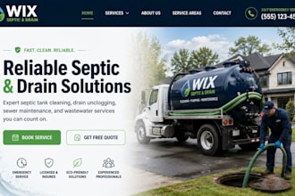 design wix septic cleaning drain website sewer wastewater unclogging website