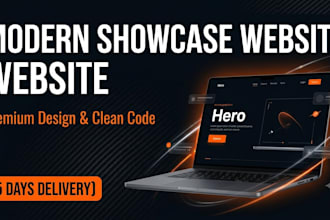 design a modern responsive showcase website or landing page