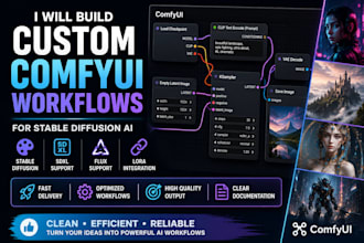 build custom comfyui workflows for stable diffusion ai