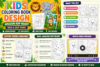 create custom kids coloring book pages for amazon KDP