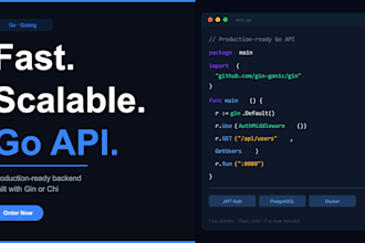 build a fast backend API using go, optimized and efficient