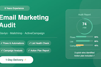 audit your email marketing account and flows