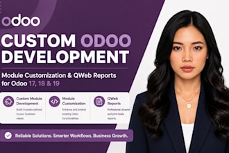 odoo customization build custom modules and qweb reports for odoo 17, 18 and 19
