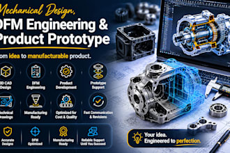 create mechanical design dfm engineering and product prototype