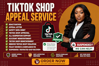 do tiktok shop reinstatement, suspension appeal and violation fix