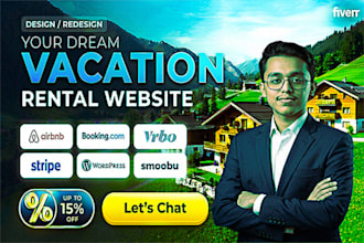 design short term rental website vacation rental, direct booking, vrbo, airbnb