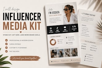 design an influencer media kit that attracts brand deals