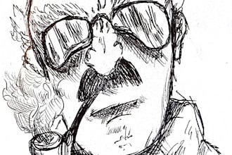 draw imaginary characters made by pen and ink