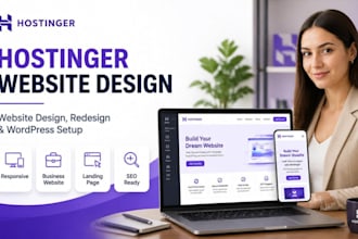 hostinger website, hostinger website redesign or wordpress website