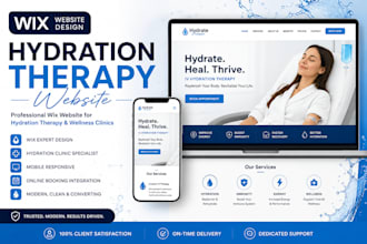design wix hydration therapy website wix hydration clinic hydration website