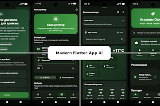 create a modern flutter app UI