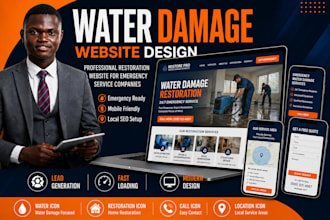 water damage website, restoration website, water restoration website