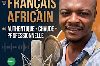 professional french african male voice over delivered in 24h