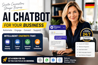 develop ai chatbot for business webites, automation and customer support