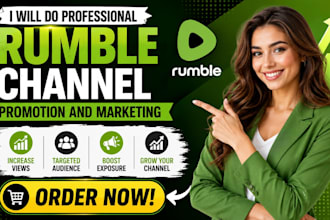 do professional rumble channel promotion and marketing