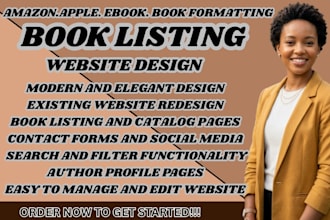 book listing website online book catalog website book directory website redesign