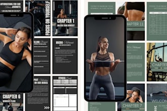 design health fitness ebook, pdf lead magnet, workout plan gym book