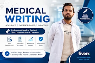write pharmacy, pharmacology, and healthcare articles