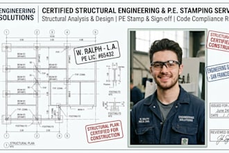 design structural plans and deliver permit ready stamps