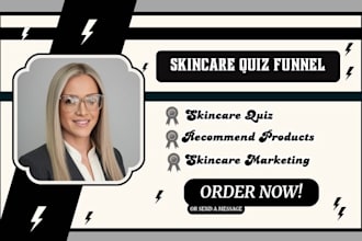 build skincare quiz funnel for product recommendation