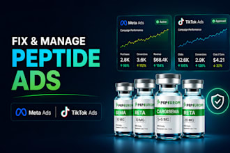fix peptide ads issues, compliant peptide ads on facebook instagram and tiktok