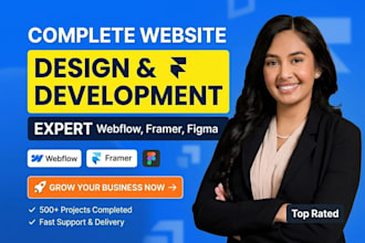 fix your framer or webflow website issues, do figma to webflow portfolio