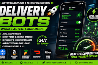 amazon driver bot instacart bot, uberbot, spark bot, spark driver, doordash bot