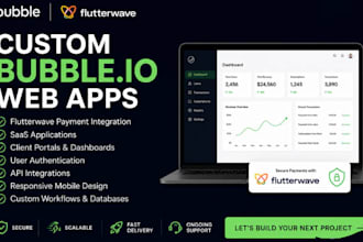 build a bubble io web app with flutterwave payment integration