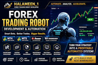 develop mt4 mt5 forex trading robot expert advisor and trading bot
