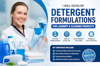 develop detergent formulations for laundry and cleaning products