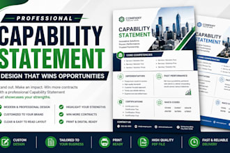 design a professional and creative capability statement