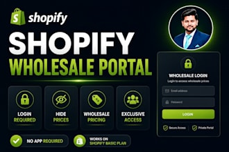add a professional wholesale area to your shopify store