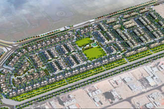 design residential masterplan housing development site plan 3d aerial rendering