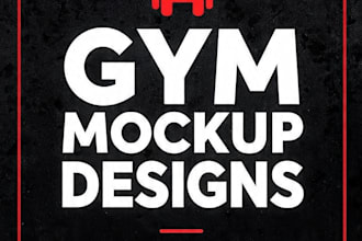 design realistic gym tshirts and apparal mockups for your logo