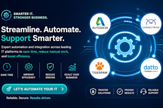 setup IT management automation ninjanone autodesk connectwise tigerpaw datto