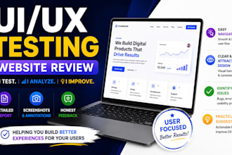 perform UI testing on your website and deliver a full usability report