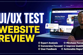 perform UI testing on your website and deliver usability report