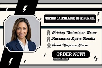 setup pricing calculator funnel for leads and quotes