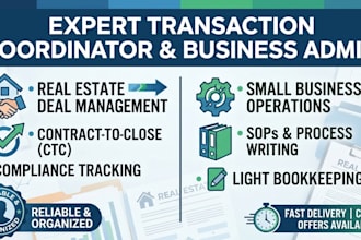 be your real estate transaction coordinator and admin