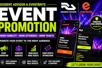 promote your resident advisor event, eventbrite event, and tickets