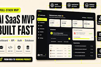 build ai saas mvp web apps with backend and dashboard