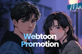 do webtoon promotion, comic promotion to real and active audience