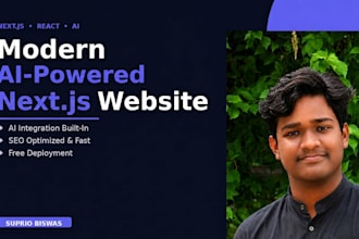 build a modern nextjs website with ai features and free deployment