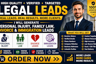 generate personal injury, family law, divorce and immigration leads