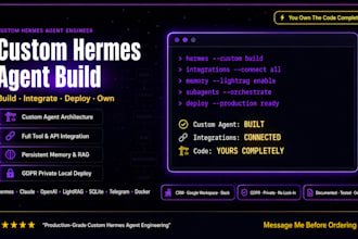 build your custom hermes agent with integrations tools and autonomous workflows
