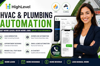 do gohighlevel hvac, plumbing CRM automation, lead generation, missed call tb