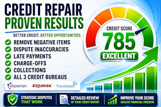 repair credit, remove late payments, collections and increase your credit score