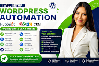 setup wordpress automation connect hubspot zoho crm webhooks and lead forms