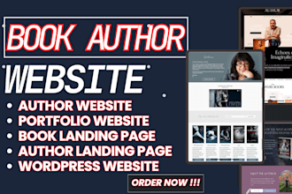 design wordpress author website ebook book author ebook landing page